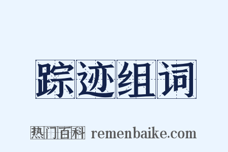 踪迹组词是什么意思的图片